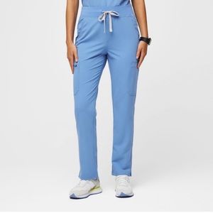 Figs high waisted 2.0 Yola scrubs ceil blue
